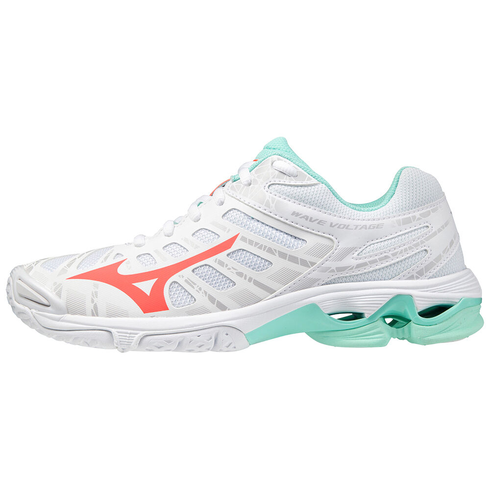 Mizuno Wave Voltage Női Röplabda Cipő Fehér/Korall YCZ529783